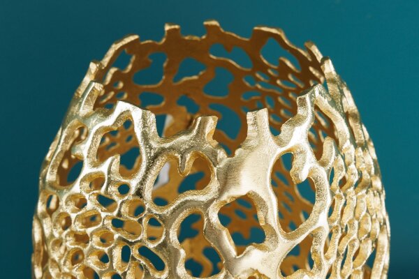 Deko Vase Metall H: 50 cm groß in Gold Handarbeit