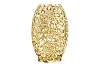 Deko Vase Metall H: 50 cm groß in Gold Handarbeit