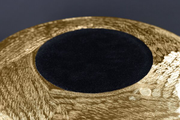 Deko Vase Metall in Gold Ø 35 cm Orientalisch Hammerschlag