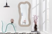 Wandspiegel Modern Greige H: 100 cm asymmetrisches Design