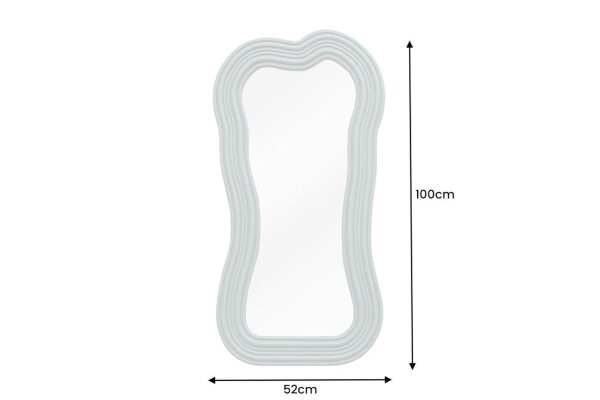 Wand Spiegel groß H: 100 cm asymmetrischer Rahmen Grün