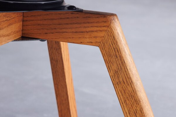 Esszimmerstuhl Bouclé Holz in Beige Natur Skandinavisch