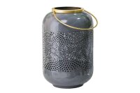 Kerzenhalter H: 30 cm Handarbeit Eisen in Grau Gold