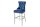 Barhocker Samt Edelstahl in Blau Silber Chesterfield