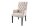 Polsterstuhl mit Armlehne Beige aus Stoff Holz Chesterfield