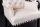 Polsterstuhl mit Armlehne Beige aus Stoff Holz Chesterfield