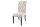 Esszimmerstuhl Beige Schwarz Chesterfield Stoff Holz