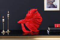 Deko Statue Kampffisch Polyresin H: 36 cm Rot