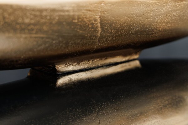 Dekoschale länglich 82 cm lang aus Metall in Gold Handarbeit
