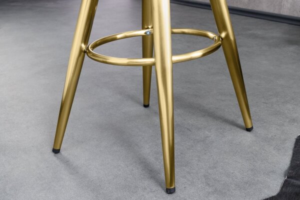 Barhocker höhenverstellbar Metall in Gold Schwarz