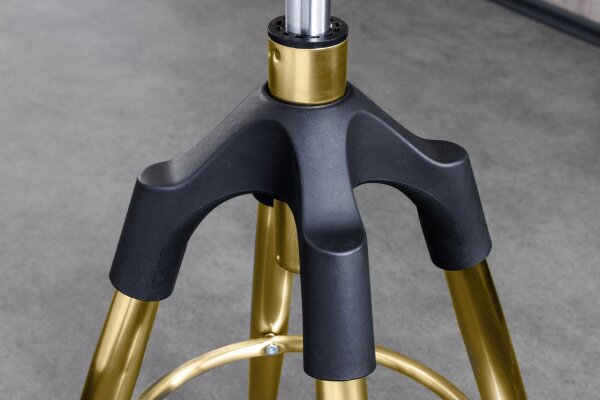 Barhocker höhenverstellbar Metall in Gold Schwarz