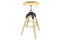 Barhocker höhenverstellbar Metall in Gold Schwarz