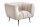 Samtsessel Beige Creme 105 cm breit Ziernähte Retro