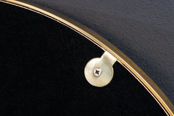 Wandspiegel Metall Rahmen rund Ø 50 cm in Gold Handarbeit