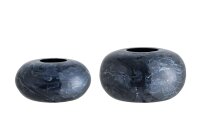 Dekovase 2er Set aus Eisen emailliert in Marmor Optik