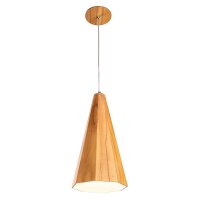 Hängelampe Holz Furnier Teak B: 20 cm E27 Modern