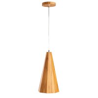 Hängelampe Holz Furnier Teak B: 20 cm E27 Modern