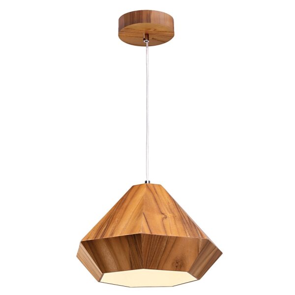 Hängelampe Teakholzfurnier B: 34,5 cm E27 modernes Design