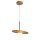 Pendelleuchte Glas Teakholzfurnier Ø 40 cm E27 Modern