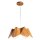 Außergewöhnliche Hängelampe Holz Furnier Teak B: 46 cm E27