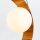Hängeleuchte Teak Holz Furnier Glas Ø 35 cm Ring E27