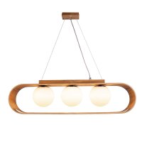 Hängeleuchte Modern B: 85 cm Furnier aus Teak Holz...