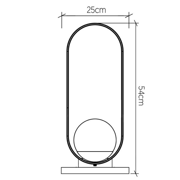 Tischlampe Holz Furnier aus Teak Glas 54 cm hoch E27 Modern
