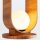Tischlampe Holz Furnier aus Teak Glas 54 cm hoch E27 Modern
