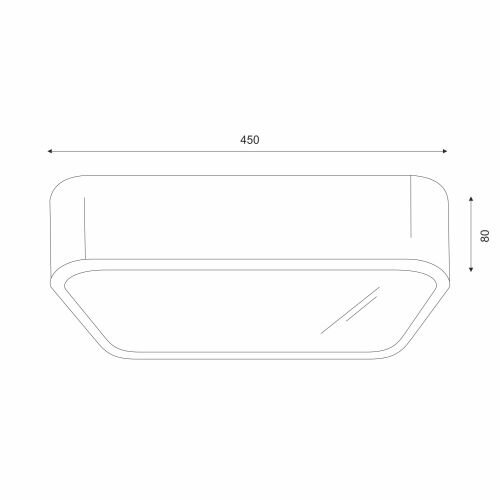 Deckenlampe klein eckig B: 45 cm Holz Metall für 4x E27