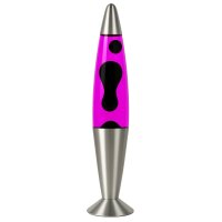 Deko Lavalampe Rosa Schwarz 42 cm Retro JENNY
