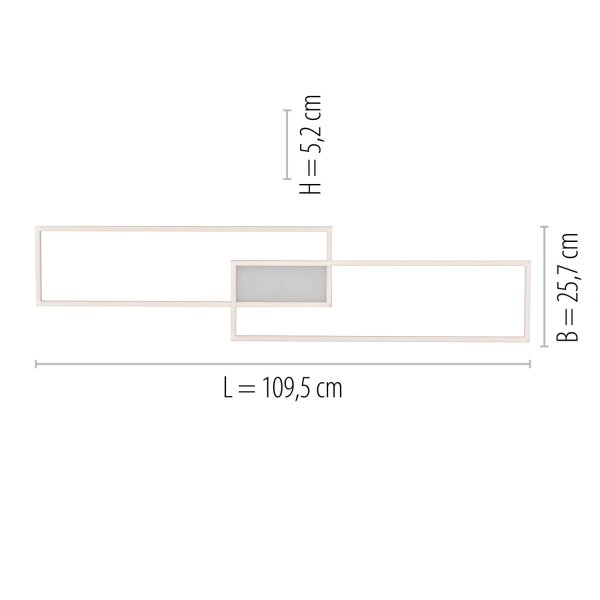 LED Deckenlampe Metall 2700-5000 K L:109 cm dimmbar