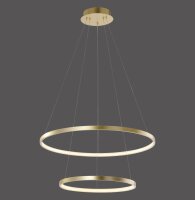 LED Pendelleuchte Ringe in Gold Metall Ø50 cm 3000 K