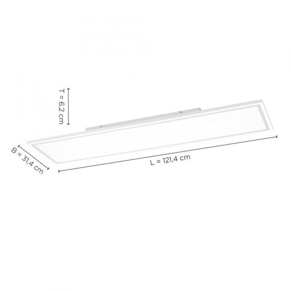 Dimmbare LED Deckenleuchte Fernbedienung 54 W 121,4 cm