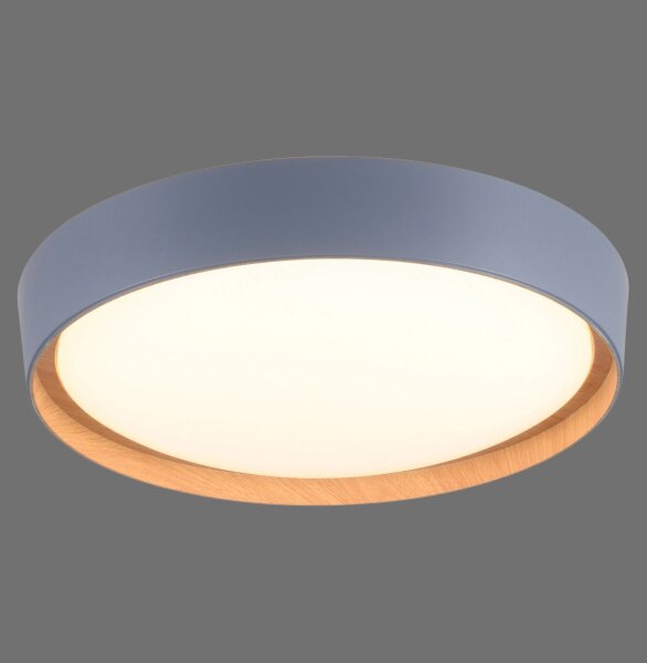 LED Deckenleuchte Grau Natur Ø40 cm 3400 lm dimmbar