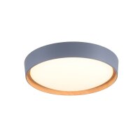 LED Deckenleuchte Grau Natur &Oslash;40 cm 3400 lm dimmbar
