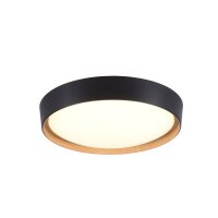 LED Deckenleuchte Schwarz Natur Ø40 cm 3400 lm...