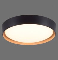 LED Deckenleuchte Schwarz Natur Ø40 cm 3400 lm...