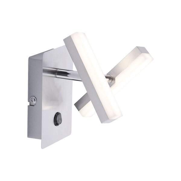 LED Wandspot in Stahl Metall beweglich 225 lm Schalter