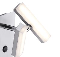 LED Wandspot in Stahl Metall beweglich 225 lm Schalter