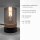 Blendarme Tischleuchte Rauchglas Holz E27 H:18 cm klein