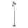 Stylische Stehlampe Rauchglas Holz E14 185 cm 3-flammig