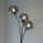 Stylische Stehlampe Rauchglas Holz E14 185 cm 3-flammig
