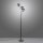 Stylische Stehlampe Rauchglas Holz E14 185 cm 3-flammig
