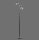 Stylische Stehlampe Rauchglas Holz E14 185 cm 3-flammig