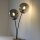 Stylische Tischlampe Rauchglas Holz E14 60 cm 2-flammig