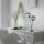 Stylische Tischlampe Rauchglas Holz E14 60 cm 2-flammig