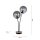 Stylische Tischlampe Rauchglas Holz E14 60 cm 2-flammig