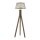 Tripod Stehlampe Holz Metall in Messing matt E27 145 cm