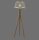 Tripod Stehlampe Holz Metall in Messing matt E27 145 cm