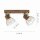 Beweglicher Deckenspot Holz Metall 64 cm E27 Vintage
